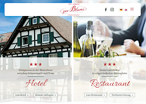 Screenshot der Webseite blume-scherzheim.de