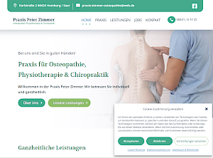 Screenshot der Röser-Webseite peter-zimmer-osteopathie.de